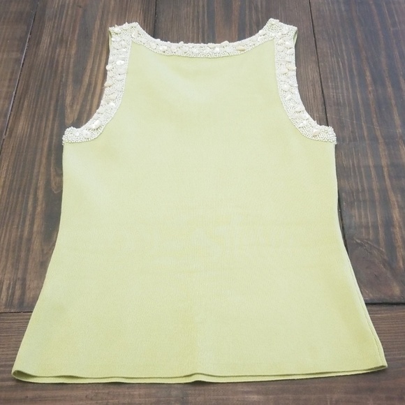 Lafayette 148 Silk Embellished Beaded Shell Tank Top Small - Picture 6 of 9